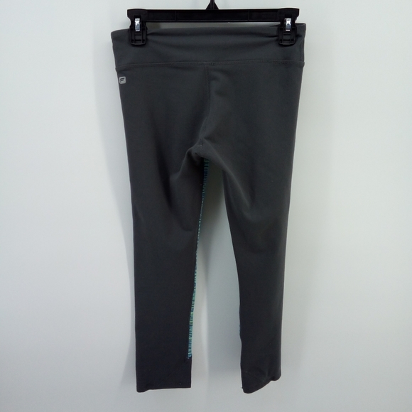 Fabletics Salar Capri Green Blue Gray Waist Pocket Multicolored Leggings XS - Picture 6 of 11